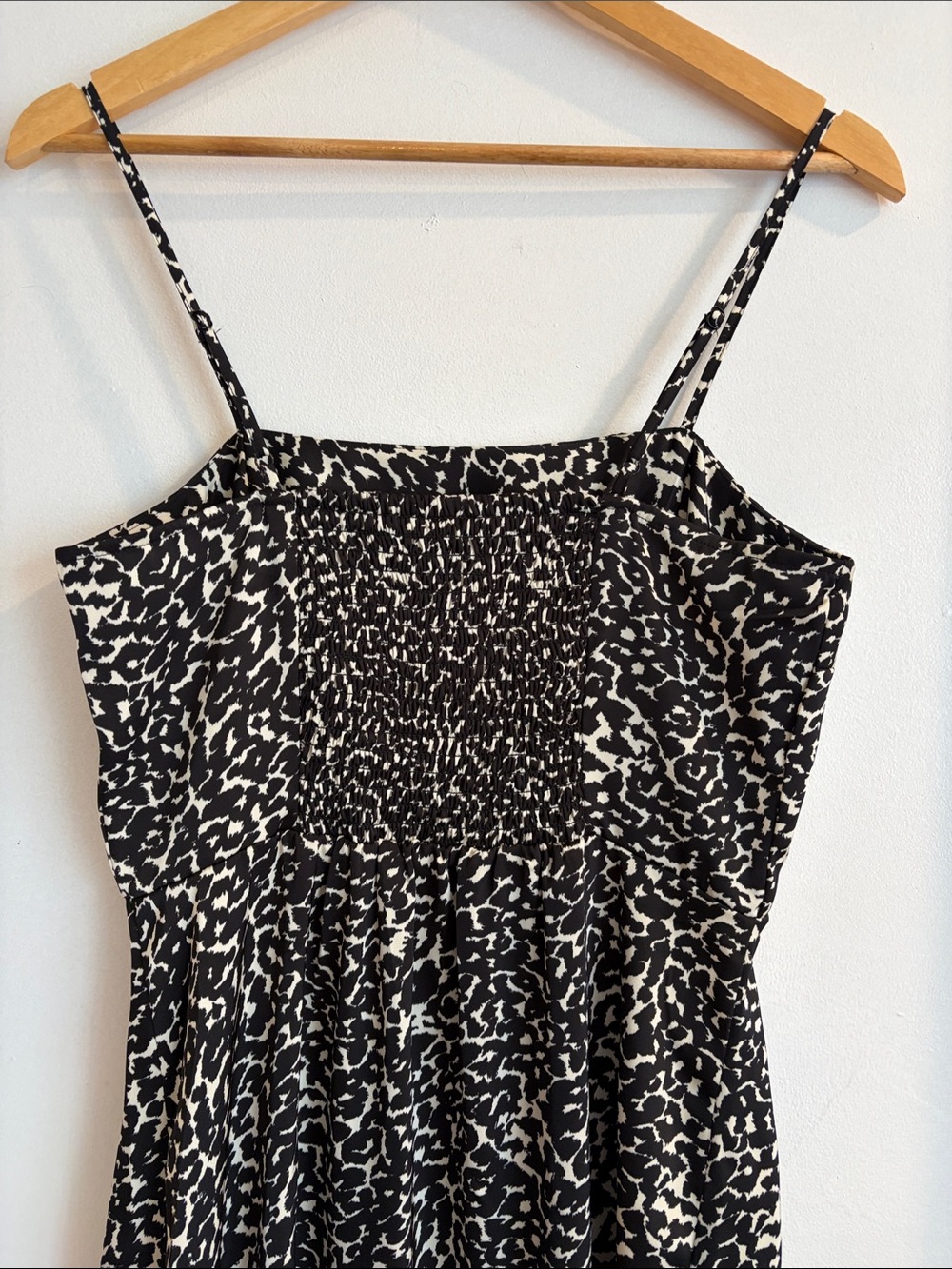 A New Day black and white maxi dress adjustable straps side slit size small - Picture 4 of 8
